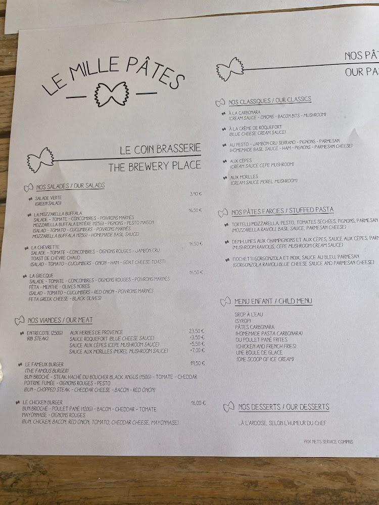 Le Mille Pates - Menu Image 1