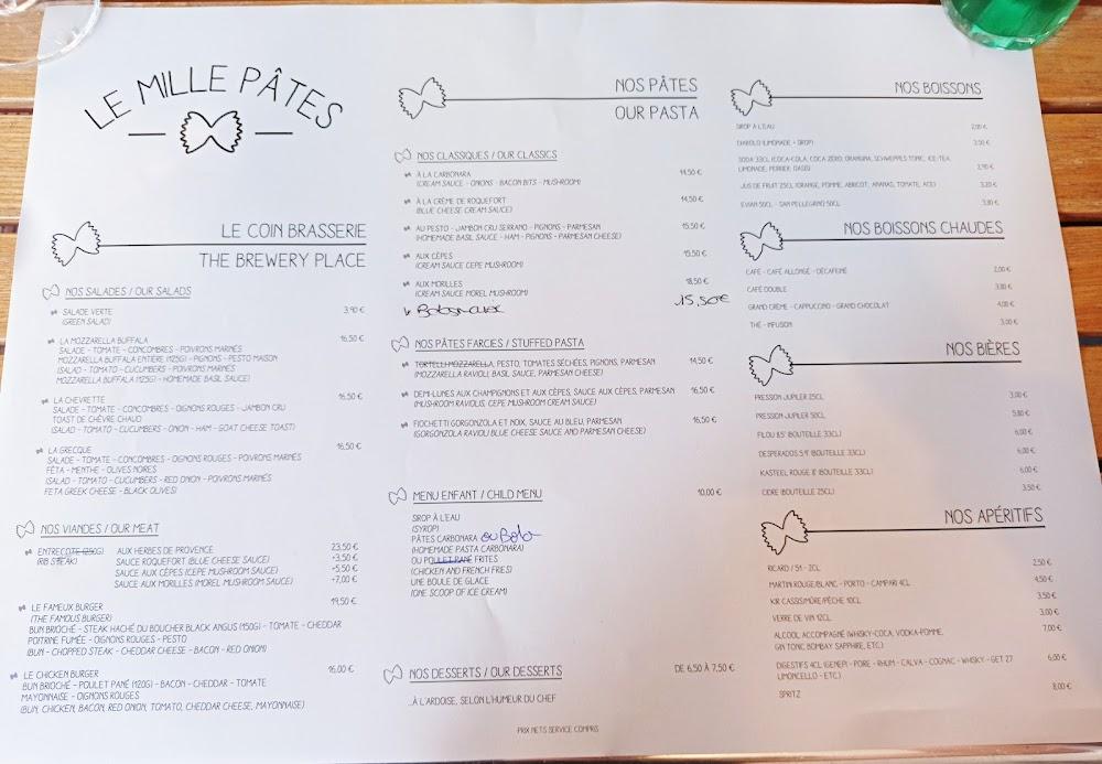 Le Mille Pates - Menu Image 2