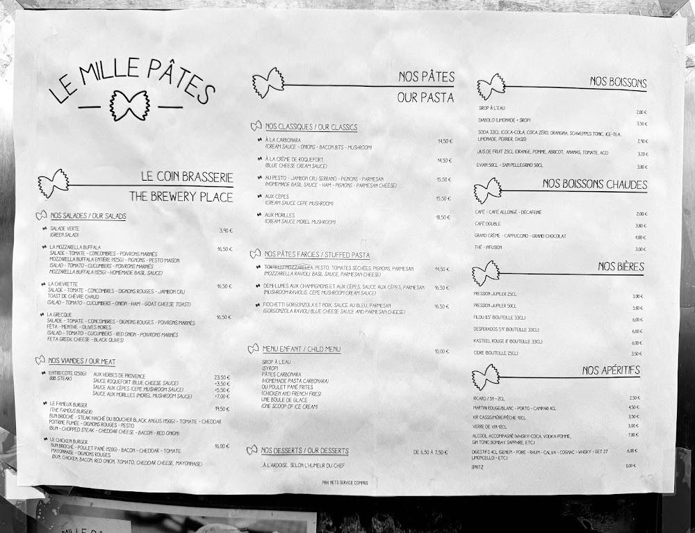 Le Mille Pates - Menu Image 3